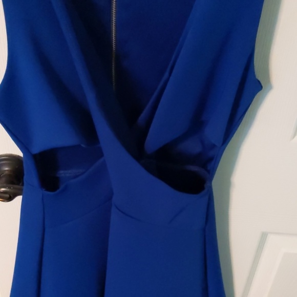 Cobalt Blue mini dress fit and flare style - Picture 4 of 5